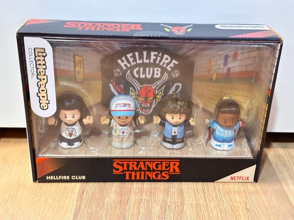 Stranger Things Little People Collector Hellfire Club Set 4 Figures Netflix Edit